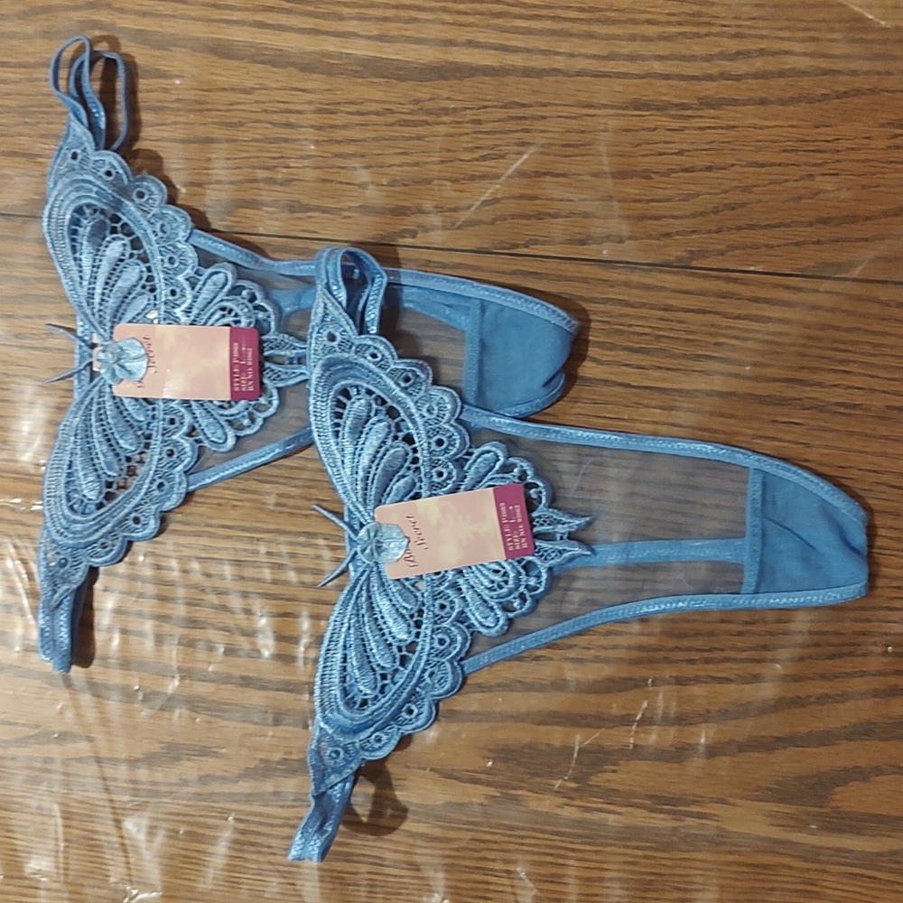 Set of 2 Butterfly G-string Panties - Large